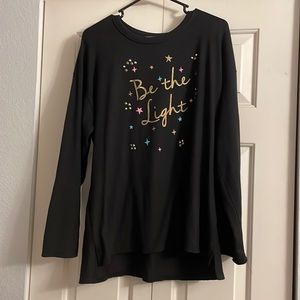 Women’s Self Esteem Black Lightweight Sweater. Size XXL